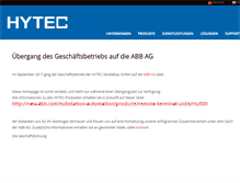 Tablet Screenshot of hytec.de